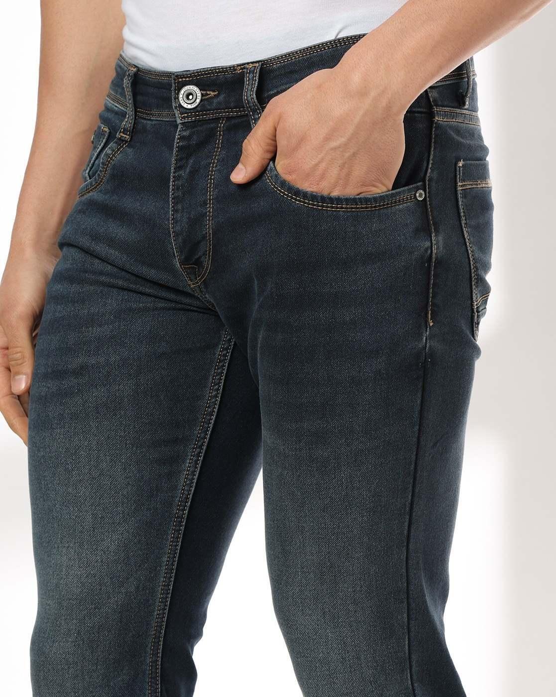 JOHN PLAYERS JEANS | Men Mid-Wash Slim Fit Jeans|3