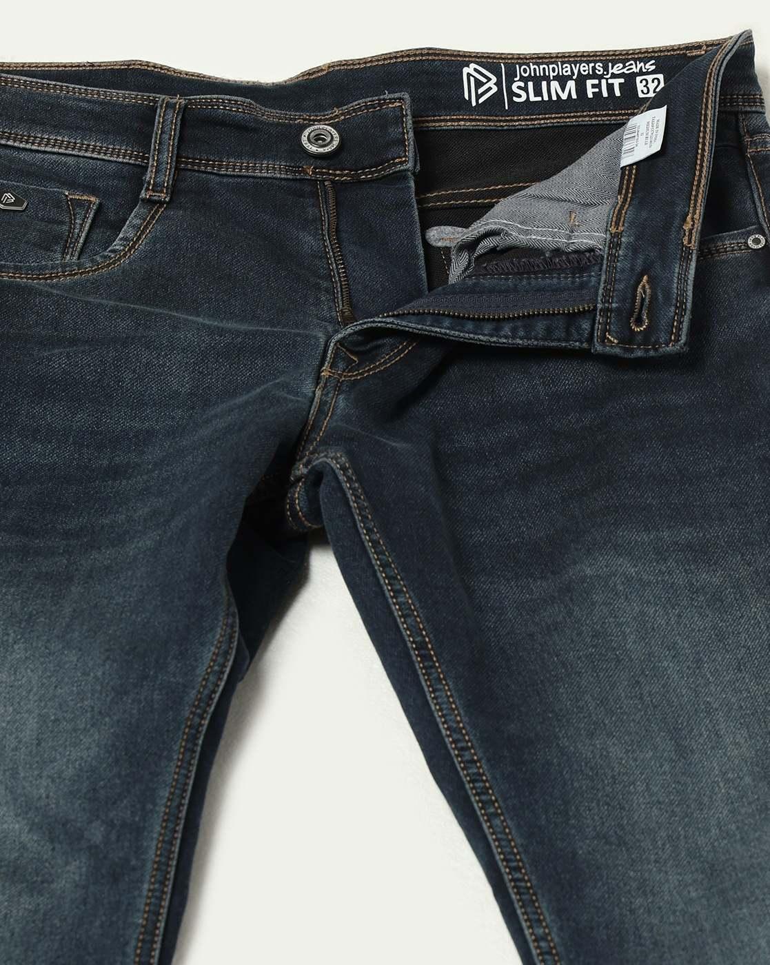 JOHN PLAYERS JEANS | Men Mid-Wash Slim Fit Jeans|4