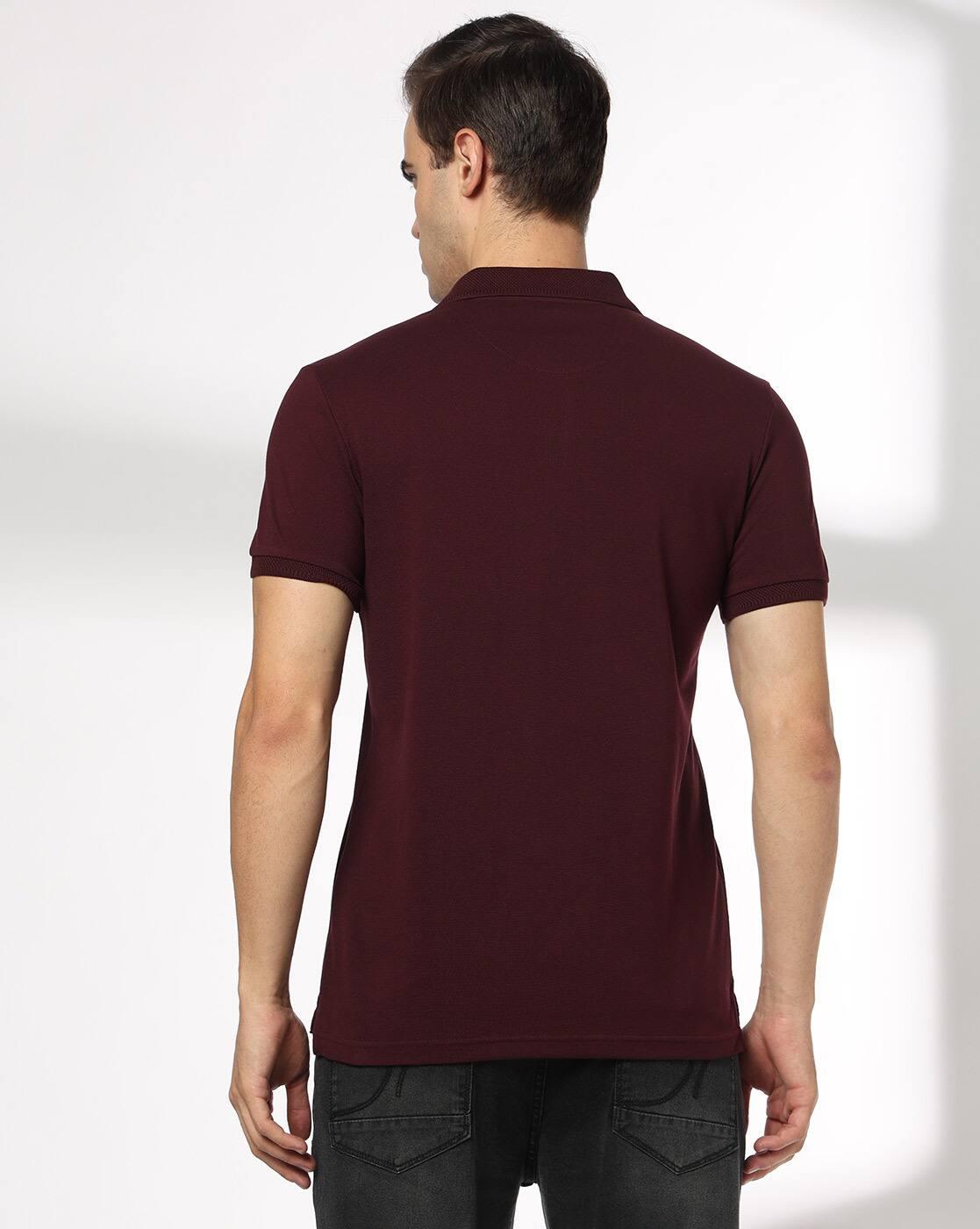JOHN PLAYERS JEANS | Men Typographic Print Slim Fit Polo T-Shirt|2