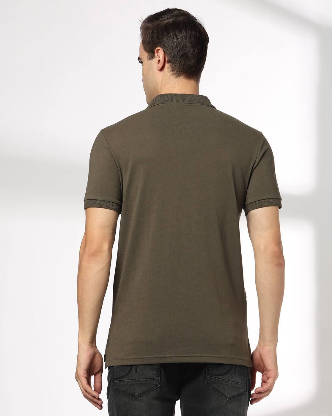 JOHN PLAYERS JEANS | Men Typographic Print Slim Fit Polo T-Shirt|2