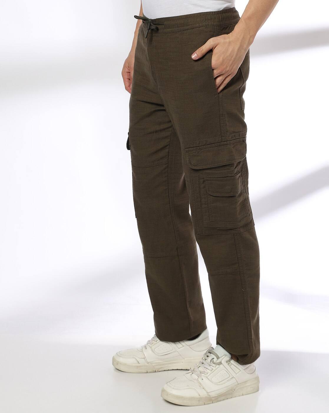 JOHN PLAYERS JEANS | Men Straight Fit Cotton Cargo Pants|1