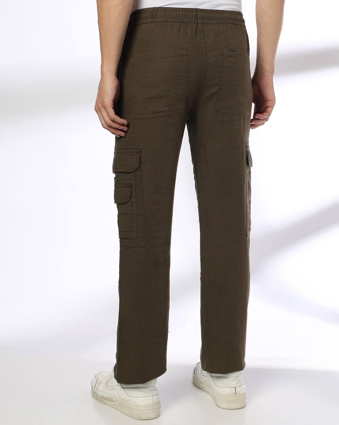 JOHN PLAYERS JEANS | Men Straight Fit Cotton Cargo Pants|2