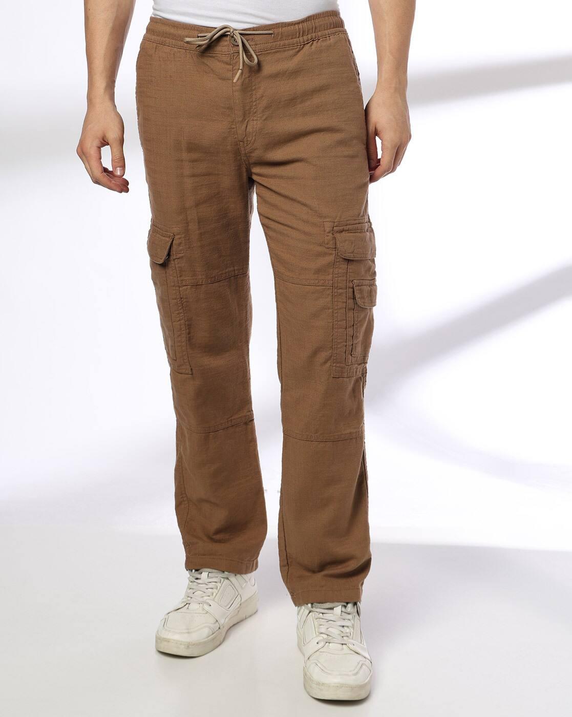 JOHN PLAYERS JEANS | Men Straight Fit Cotton Cargo Pants|0