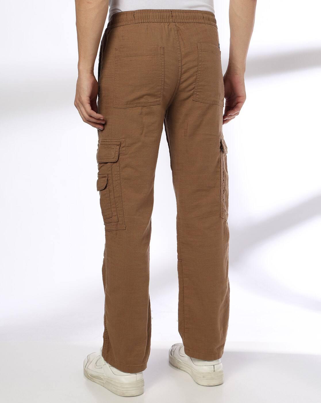 JOHN PLAYERS JEANS | Men Straight Fit Cotton Cargo Pants|2