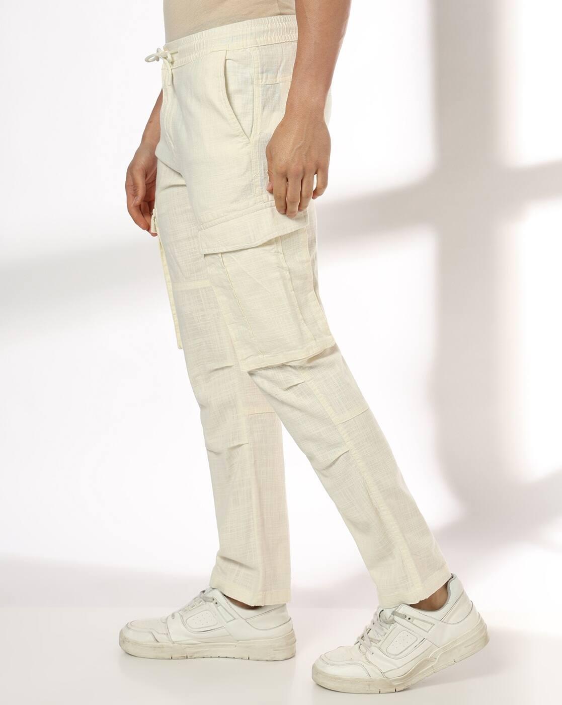 JOHN PLAYERS JEANS | Men Straight Fit Cargo Pants|1