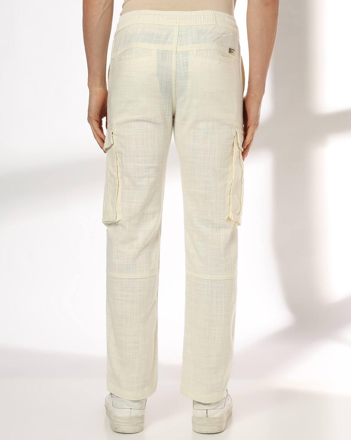 JOHN PLAYERS JEANS | Men Straight Fit Cargo Pants|2
