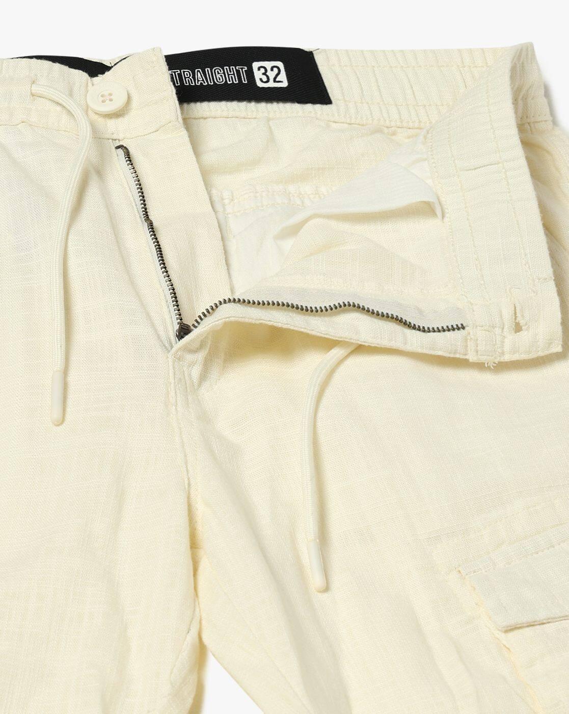 JOHN PLAYERS JEANS | Men Straight Fit Cargo Pants|4