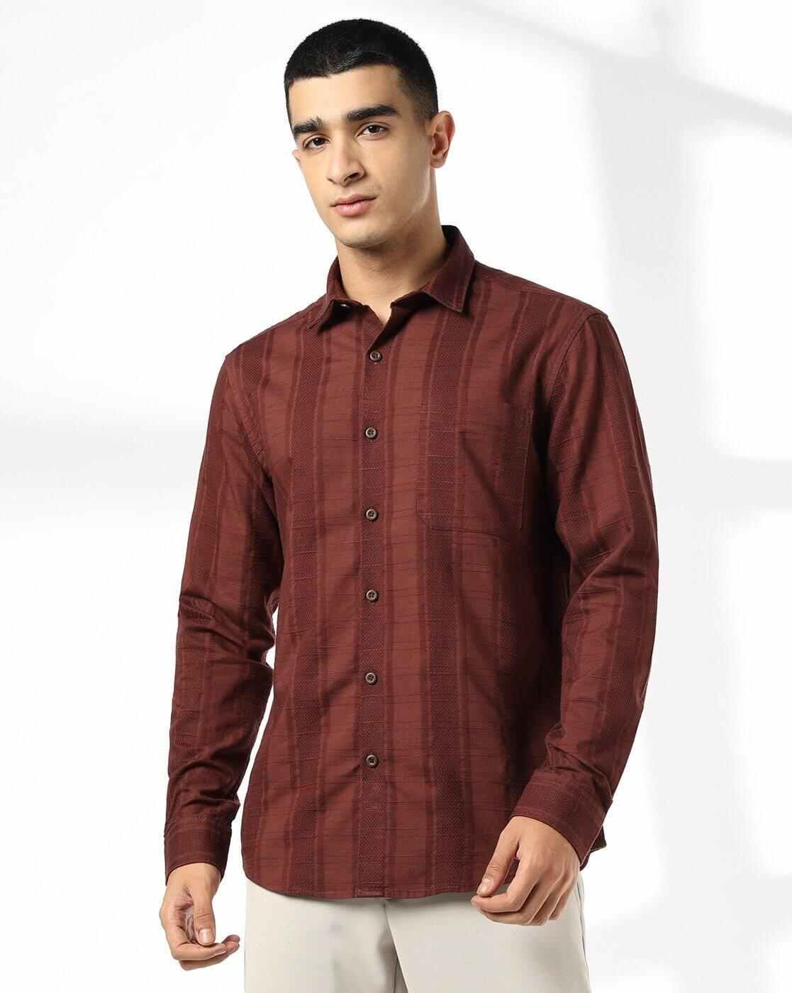 JOHN PLAYERS JEANS | Men Striped Slim Fit Shirt|3