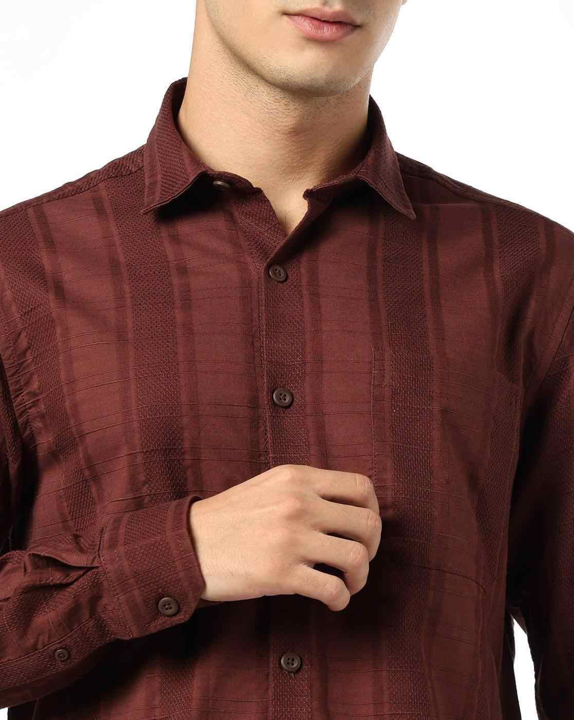JOHN PLAYERS JEANS | Men Striped Slim Fit Shirt|5