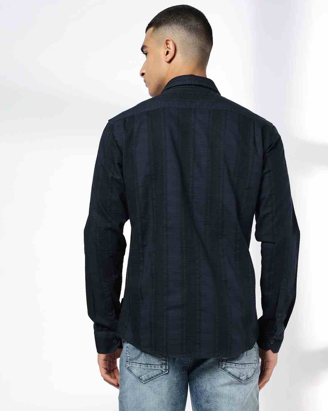 JOHN PLAYERS JEANS | Men Slim Fit Cotton Classic Shirt|2