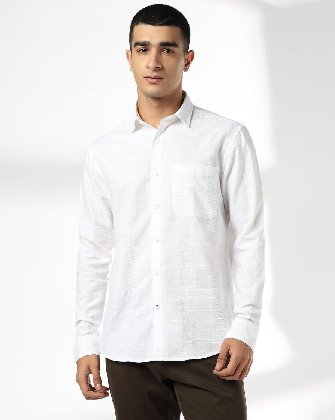 JOHN PLAYERS JEANS | Men Striped Slim Fit Shirt|3