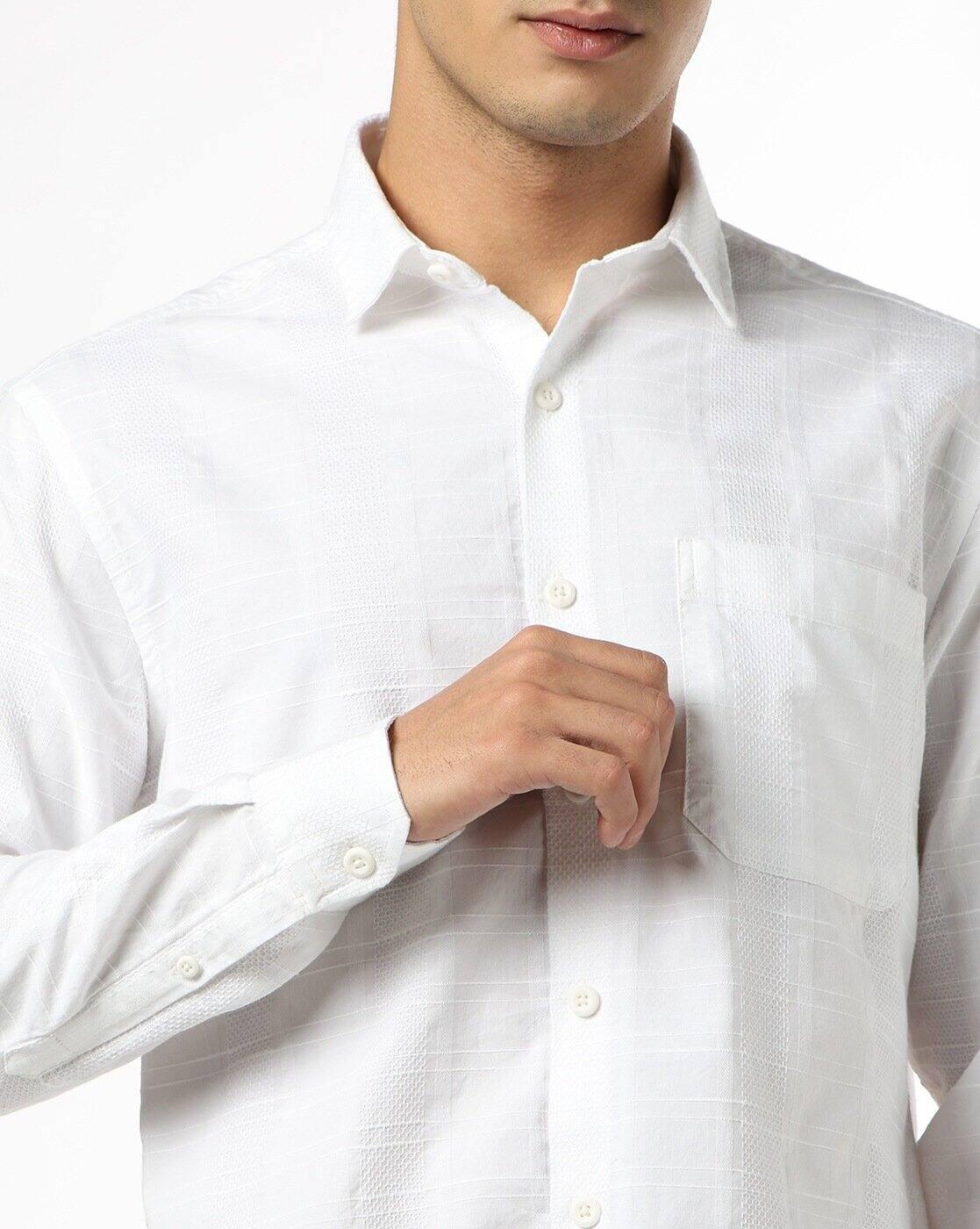 JOHN PLAYERS JEANS | Men Striped Slim Fit Shirt|4