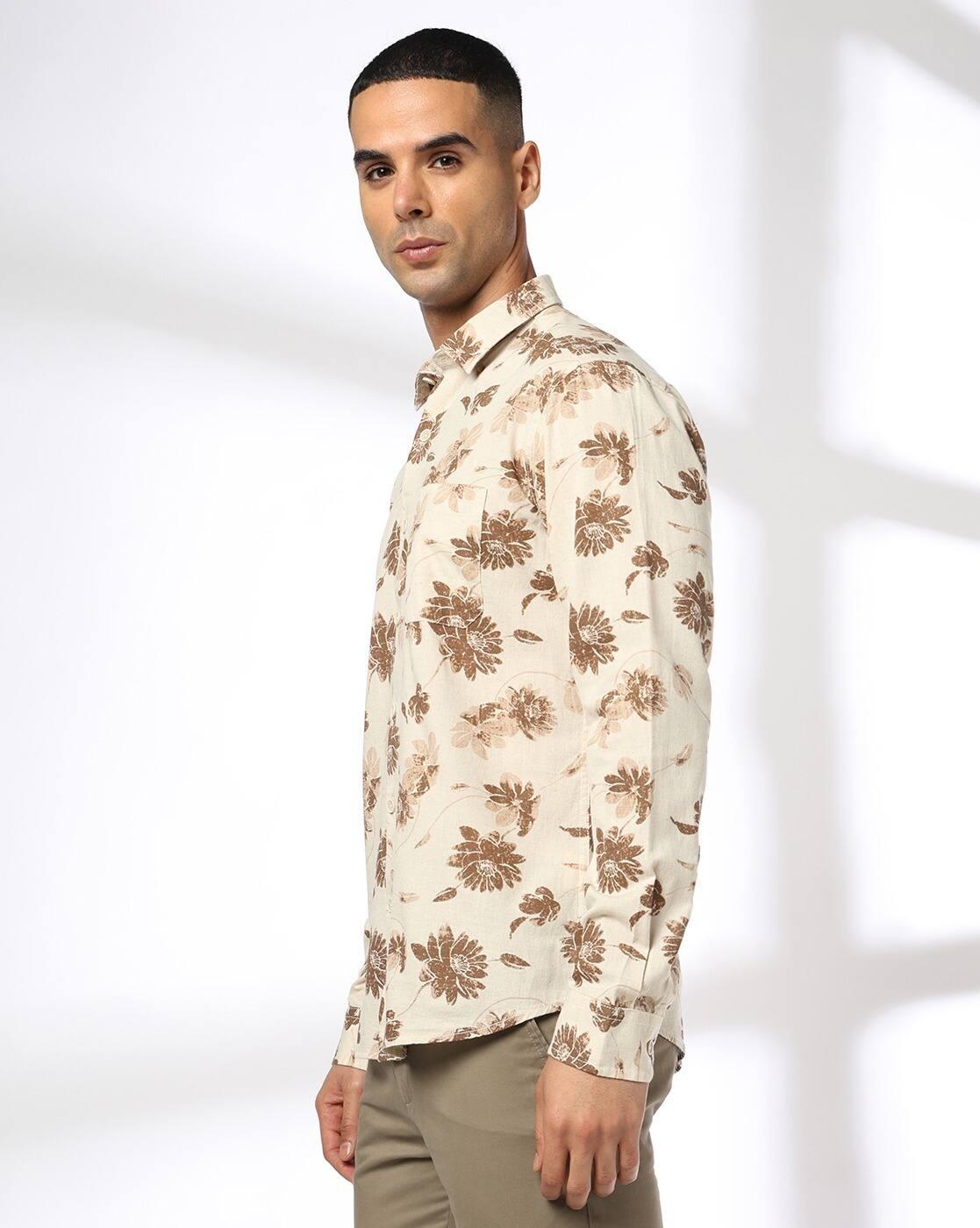 JOHN PLAYERS JEANS | Men Printed Slim Fit Classic Shirt|1