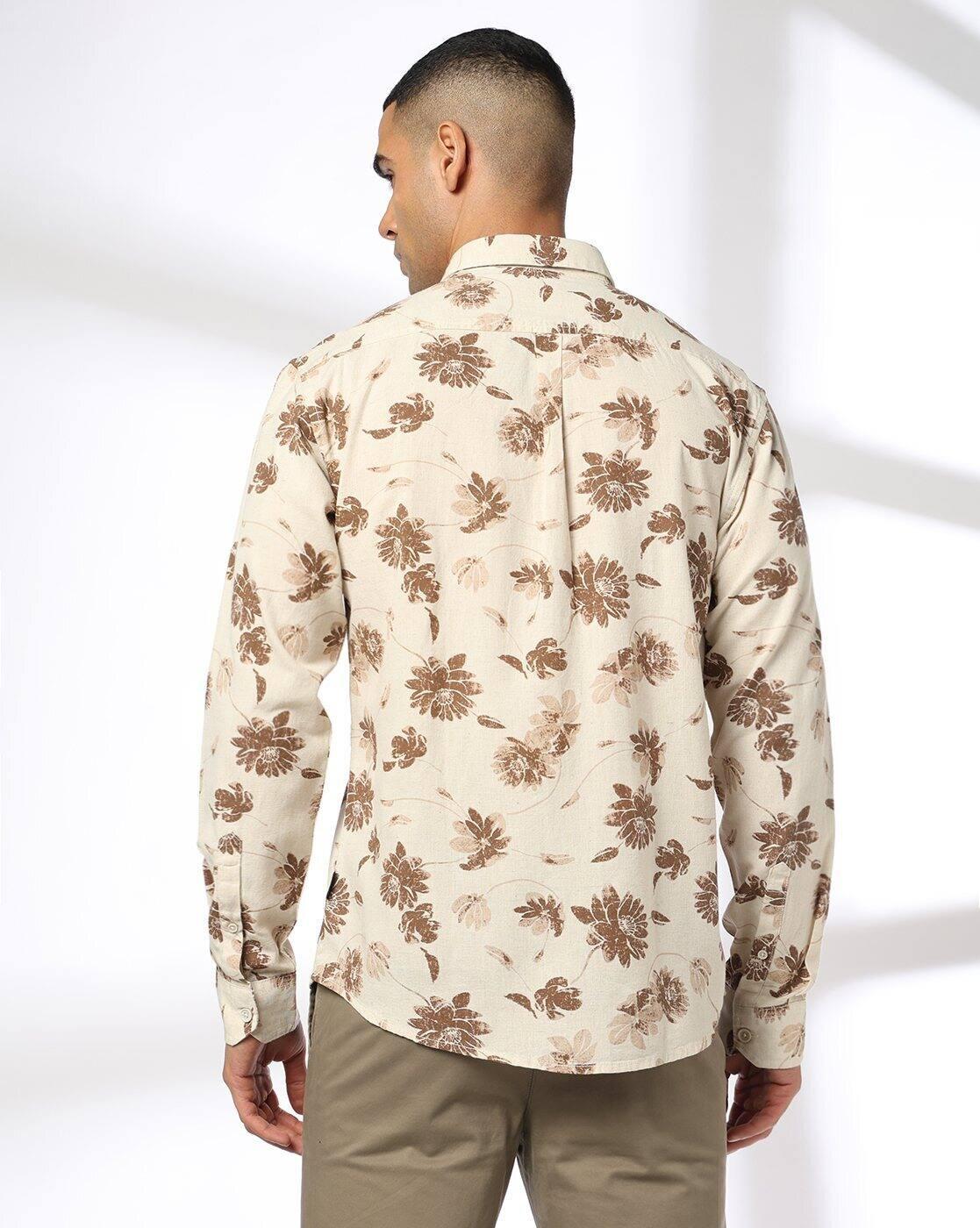 JOHN PLAYERS JEANS | Men Printed Slim Fit Classic Shirt|2