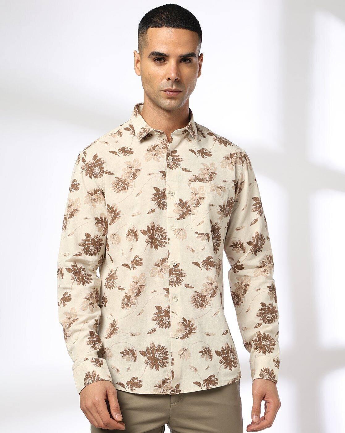 JOHN PLAYERS JEANS | Men Printed Slim Fit Classic Shirt|4