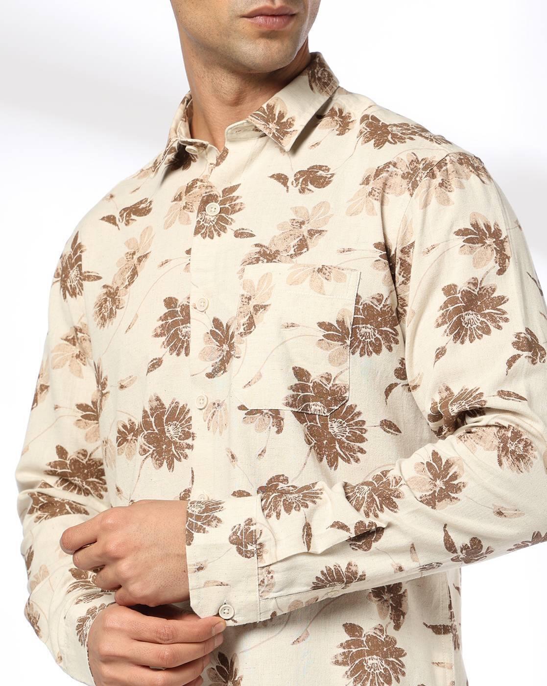 JOHN PLAYERS JEANS | Men Printed Slim Fit Classic Shirt|5