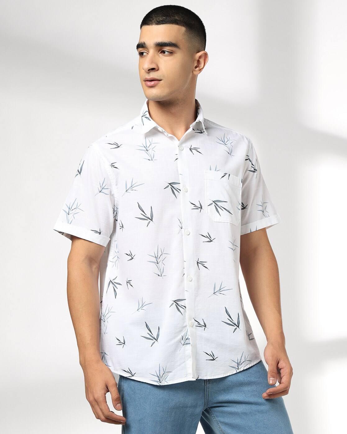 JOHN PLAYERS JEANS | Men All-Over Print Regular Fit Shirt with Patch Pocket|0