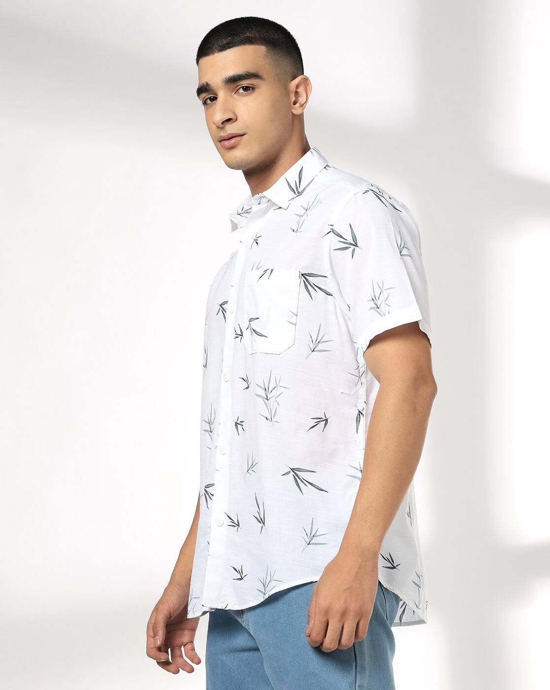 JOHN PLAYERS JEANS | Men All-Over Print Regular Fit Shirt with Patch Pocket|1