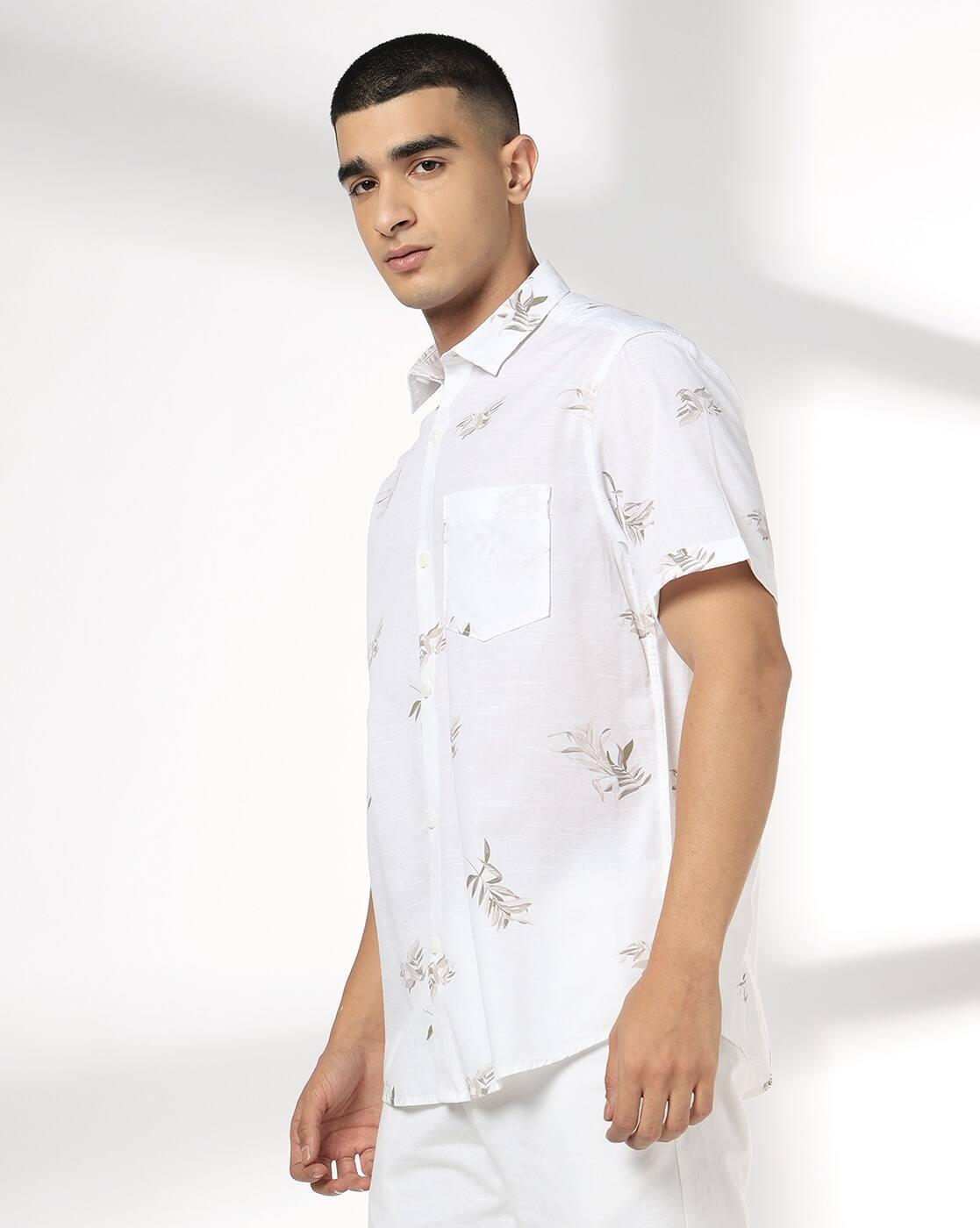 JOHN PLAYERS JEANS | Men All-Over Print Regular Fit Shirt with Patch Pocket|1