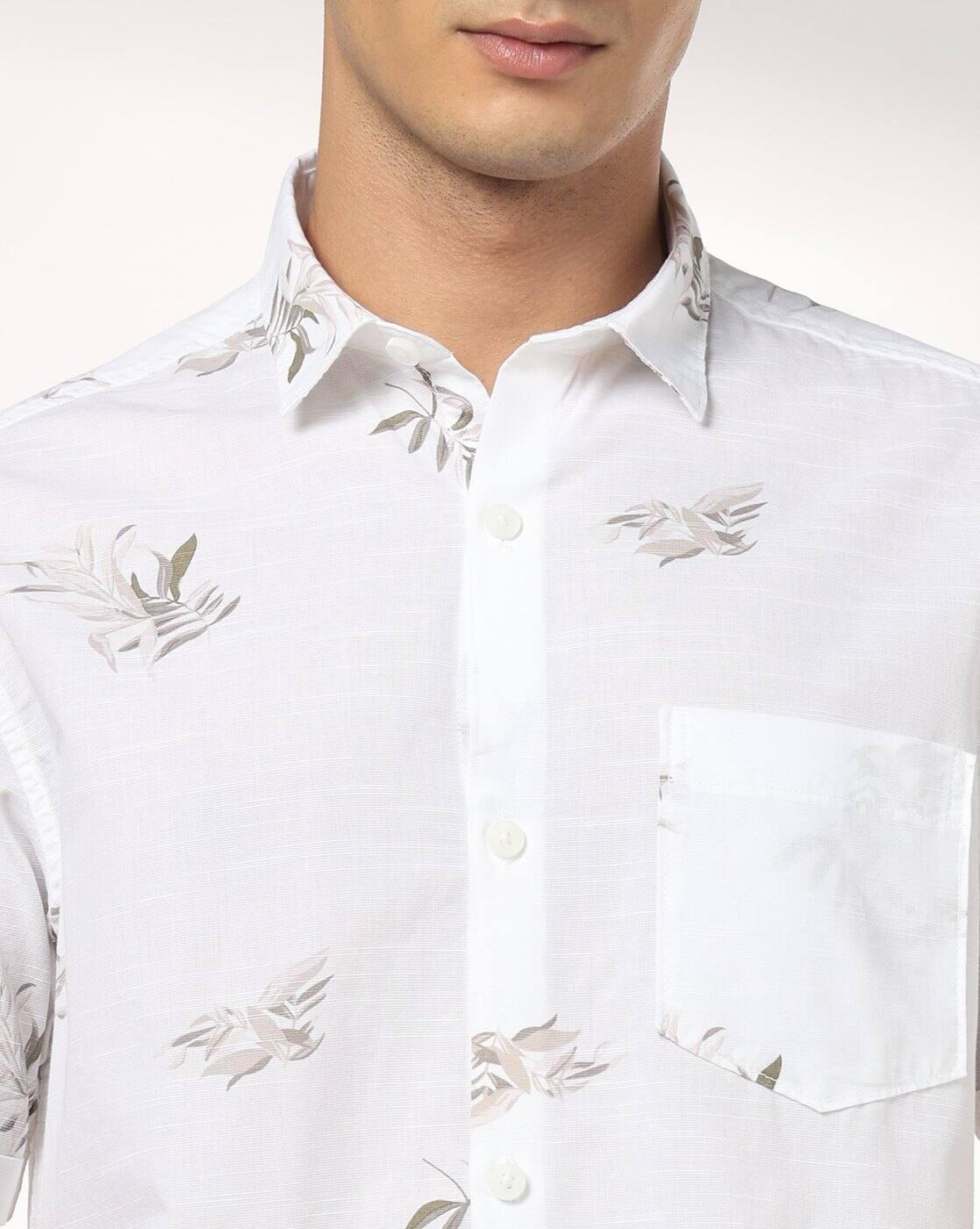 JOHN PLAYERS JEANS | Men All-Over Print Regular Fit Shirt with Patch Pocket|3