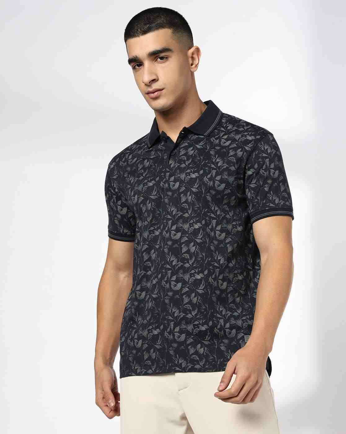 JOHN PLAYERS JEANS | Men Printed Slim Fit Polo T-Shirt|3