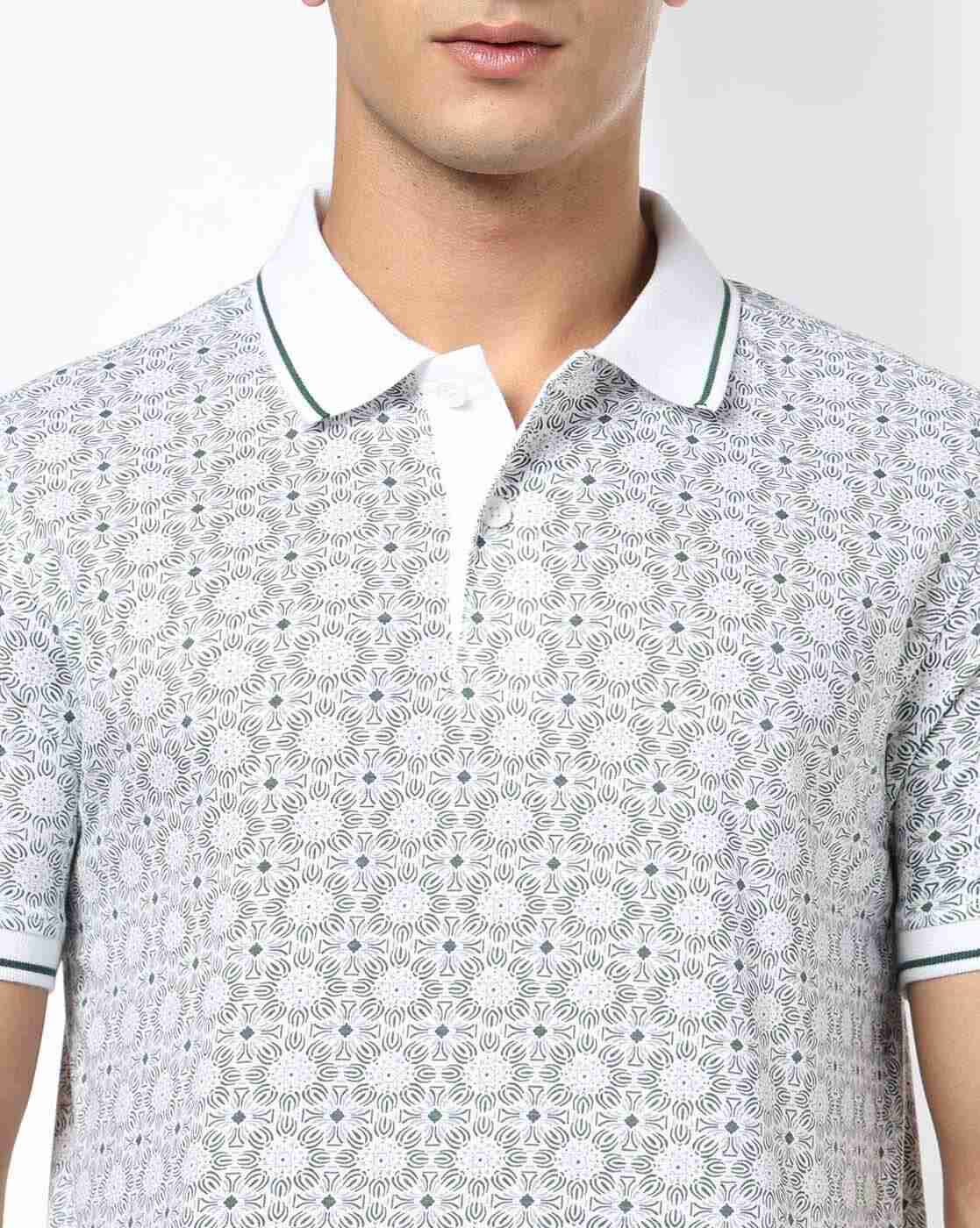 JOHN PLAYERS JEANS | Men Printed Slim Fit Polo T-Shirt|3