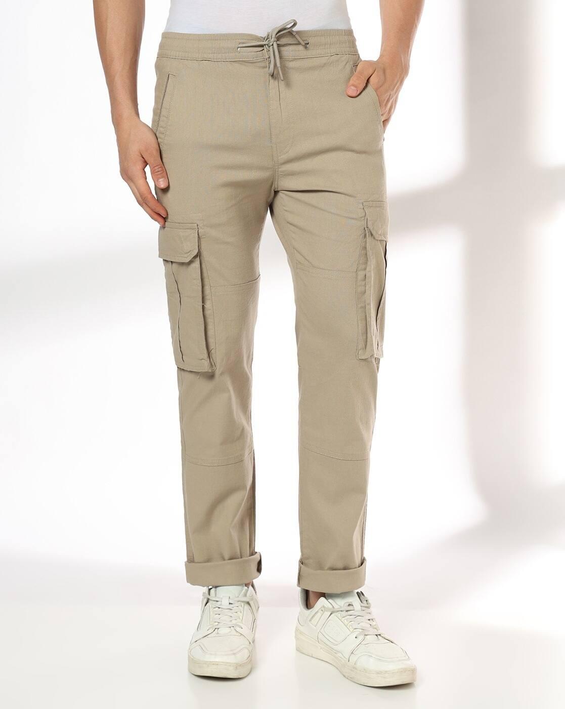 JOHN PLAYERS JEANS | Men Straight Fit Cargo Pants|0