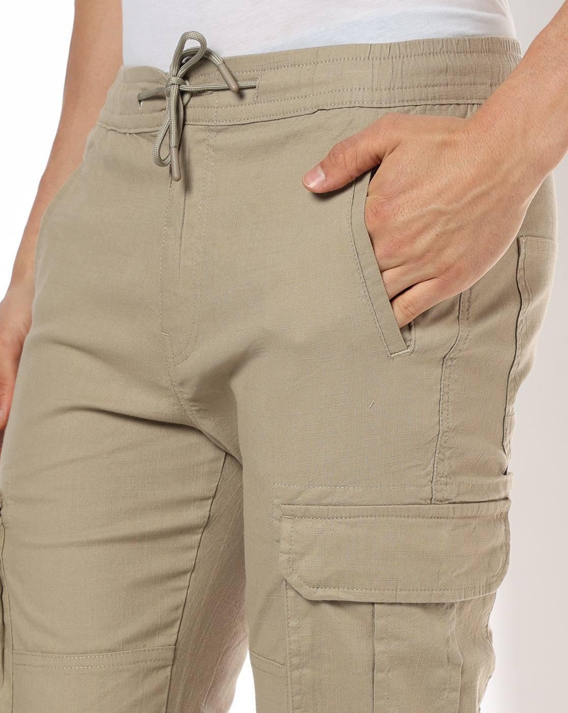 JOHN PLAYERS JEANS | Men Straight Fit Cargo Pants|3