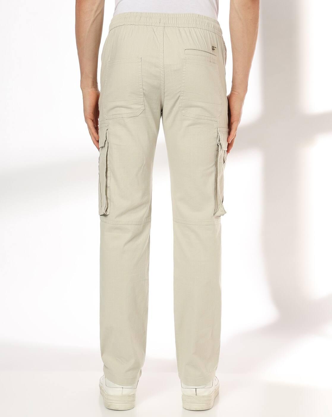 JOHN PLAYERS JEANS | Men Straight Fit Cargo Pants|1
