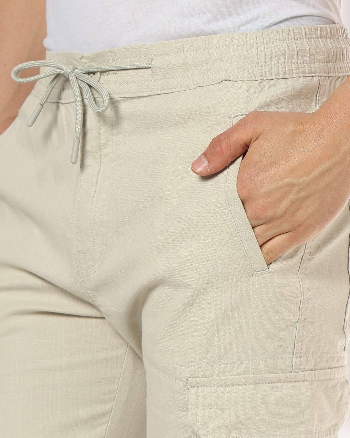 JOHN PLAYERS JEANS | Men Straight Fit Cargo Pants|2
