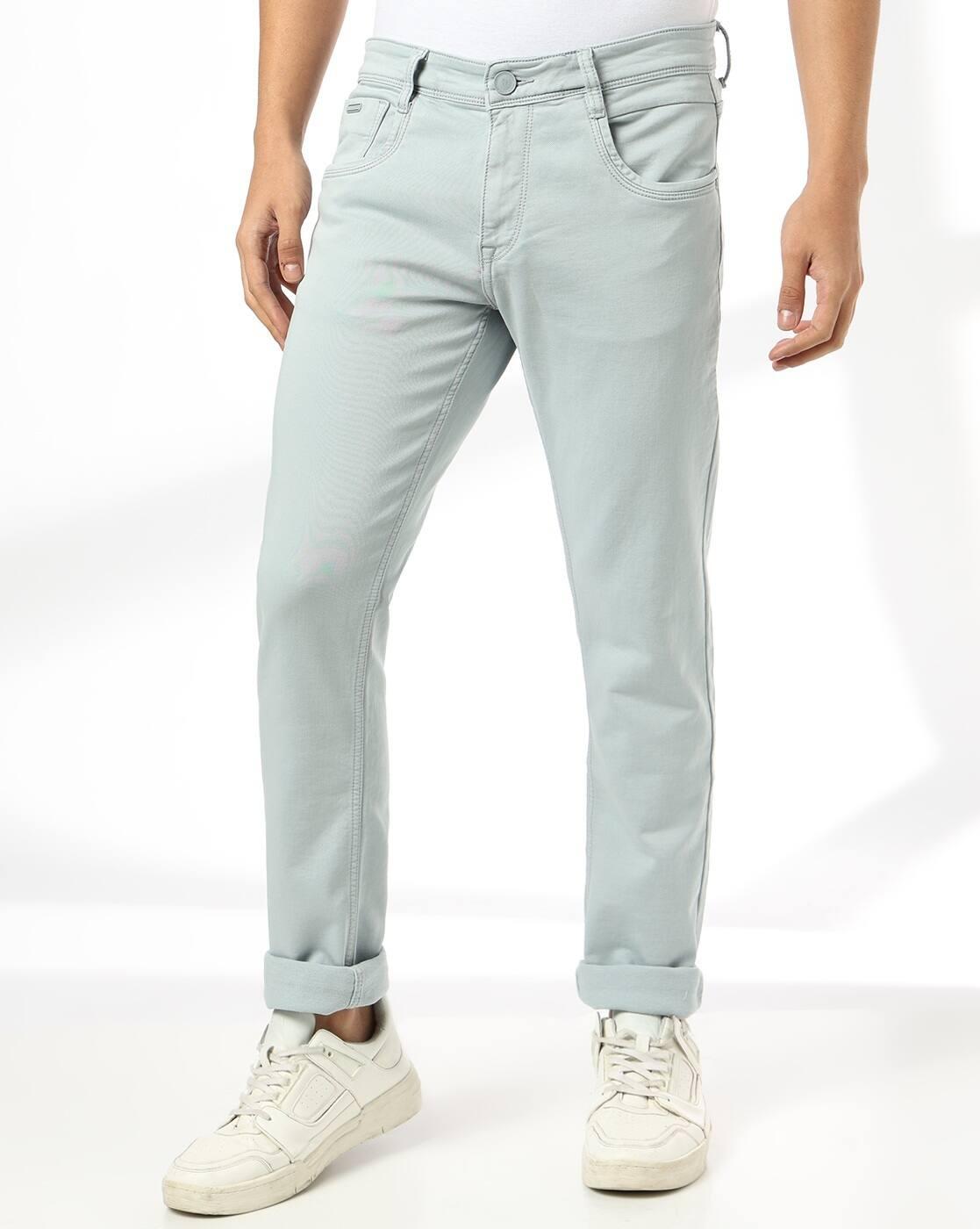 Men Lightly Washed Slim Fit Jeans