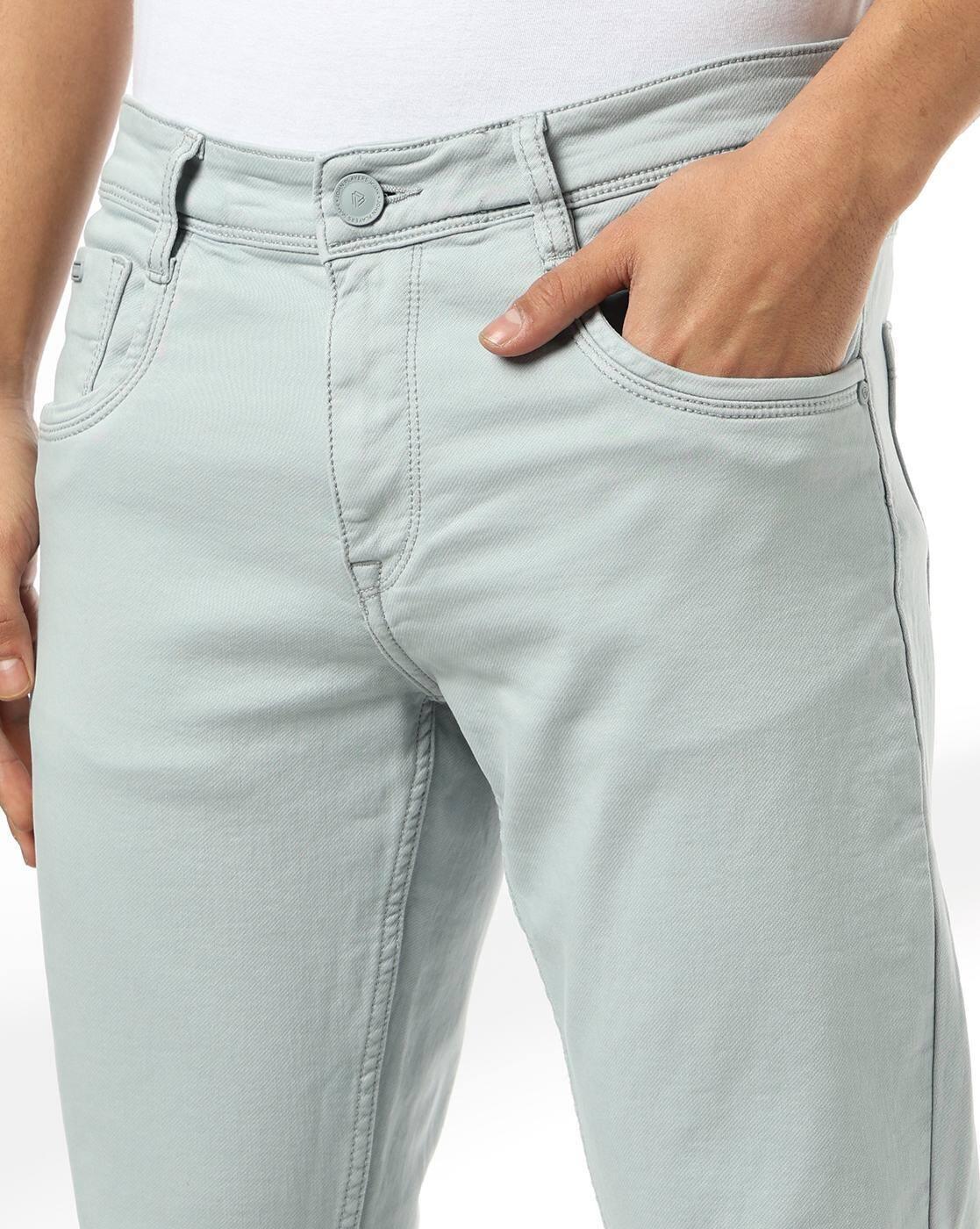 JOHN PLAYERS JEANS | Men Lightly Washed Slim Fit Jeans|3