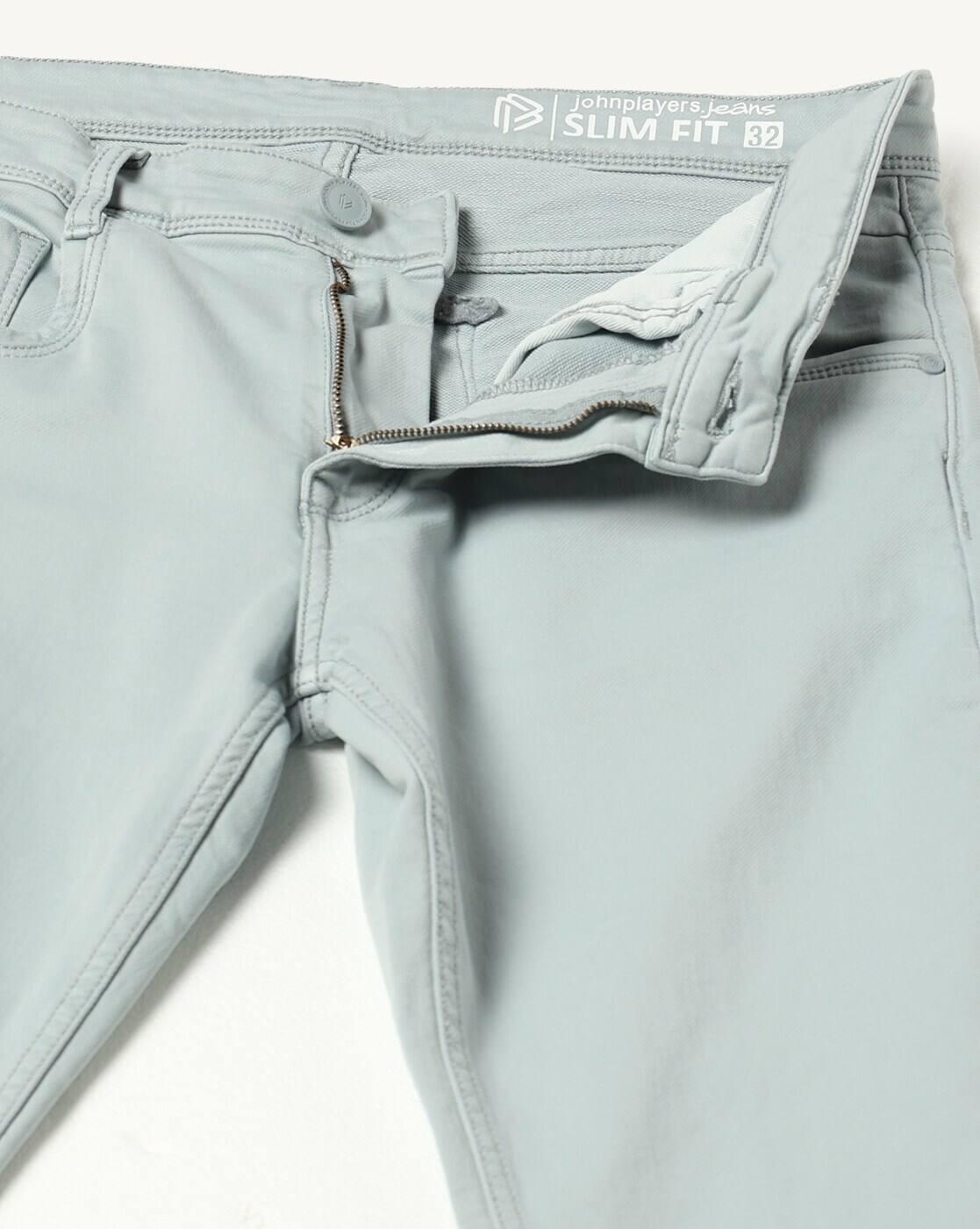 JOHN PLAYERS JEANS | Men Lightly Washed Slim Fit Jeans|4