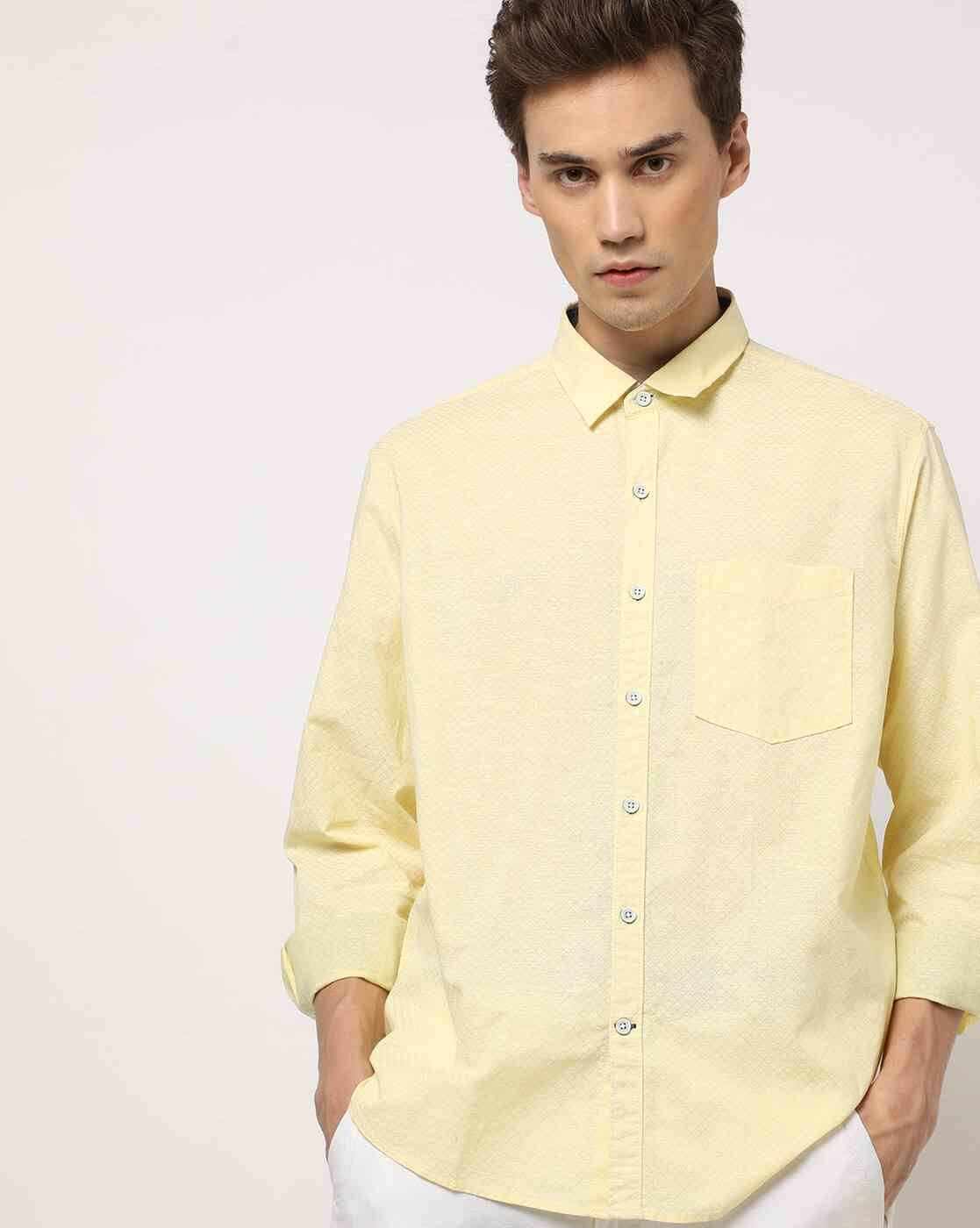 Printed Slim Fit Shirt with Patch Pocket
