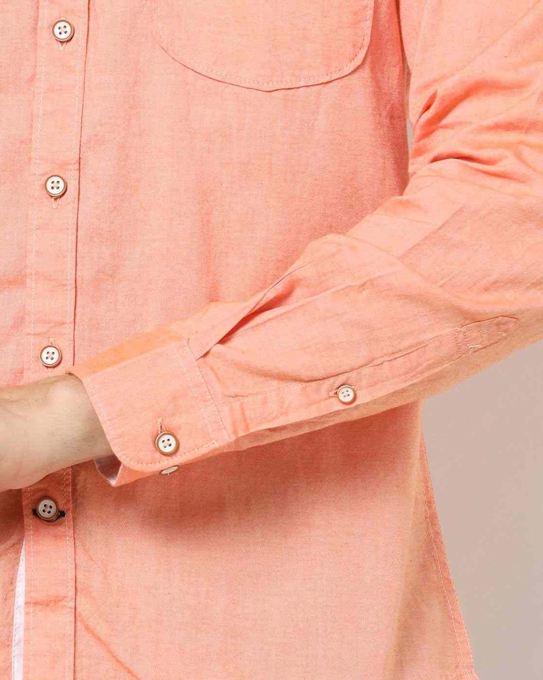 JOHN PLAYERS | Slim Fit Shirt with Button-Down Collar|3