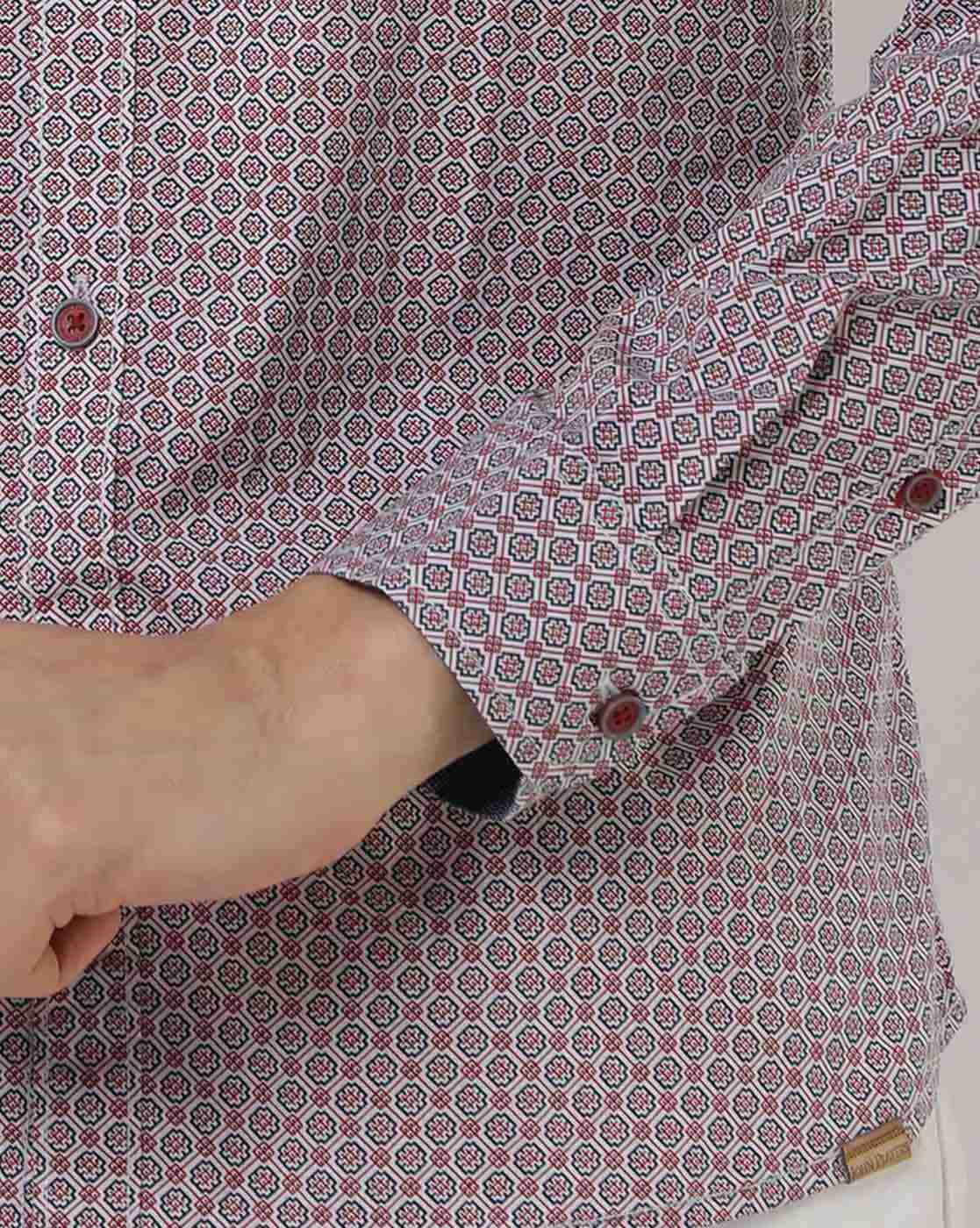 JOHN PLAYERS | Printed Slim Shirt with Patch Pocket|3