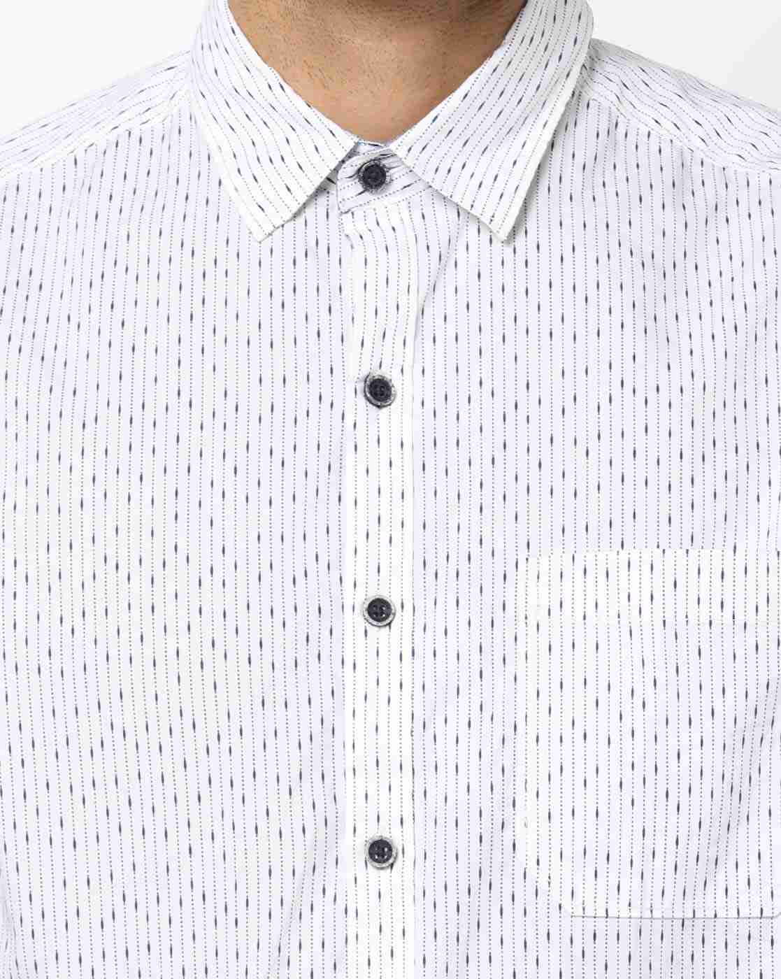 JOHN PLAYERS | Printed Slim Shirt with Patch Pocket|2