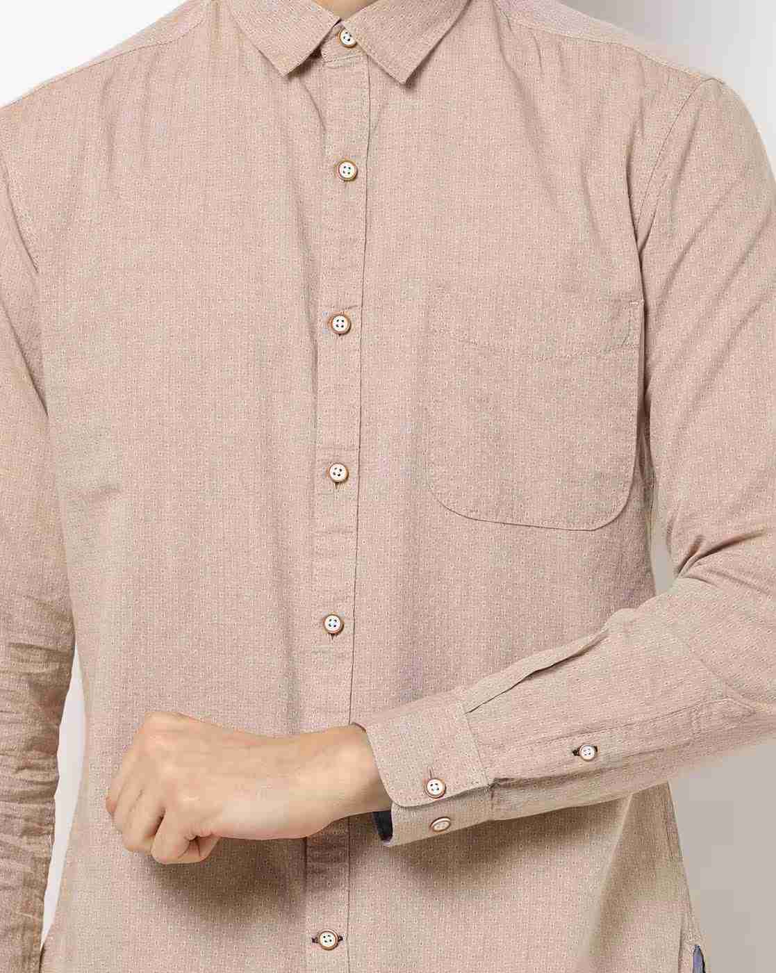 JOHN PLAYERS | Slim Fit Cotton Shirt with Patch Pocket|2