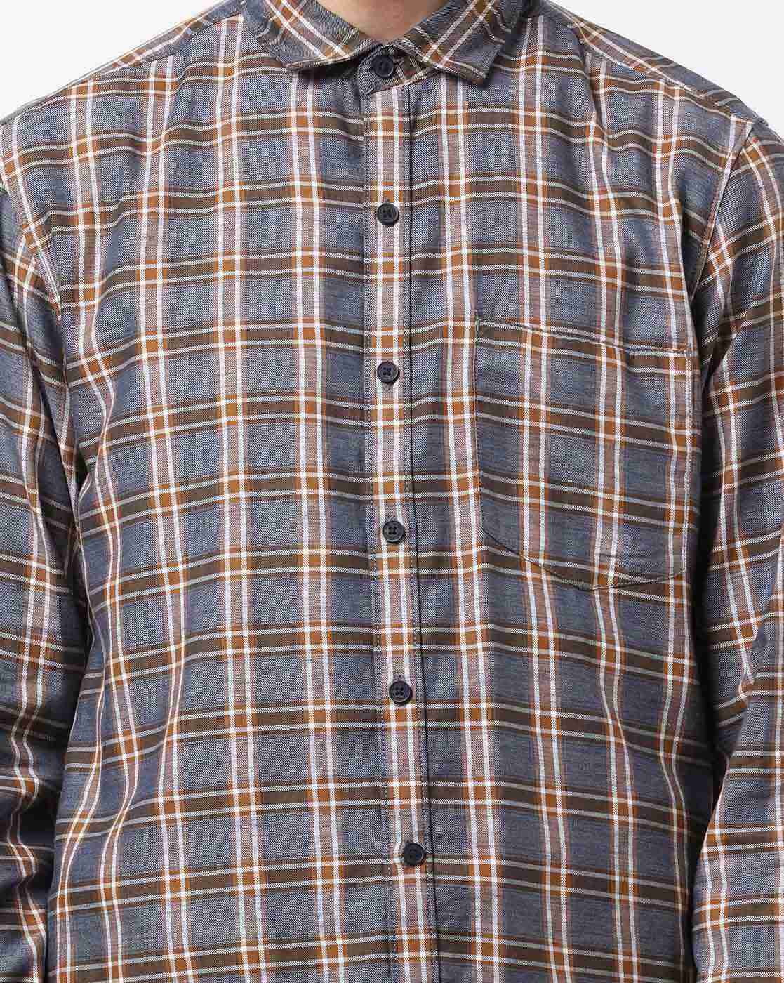 JOHN PLAYERS | Checked Extra-Slim Fit Shirt|2