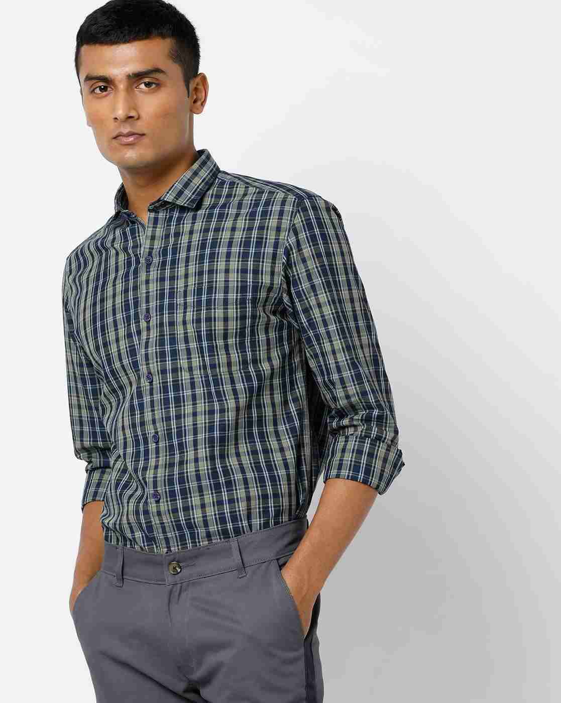 JOHN PLAYERS | Checked Extra-Slim Fit Shirt|0