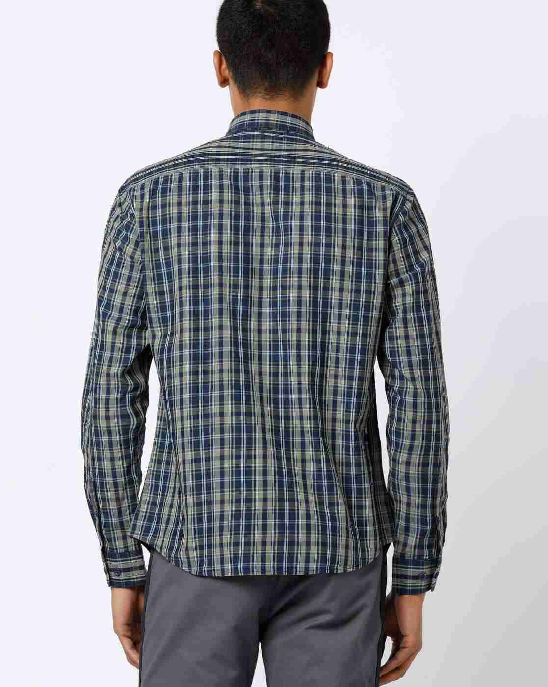 JOHN PLAYERS | Checked Extra-Slim Fit Shirt|1