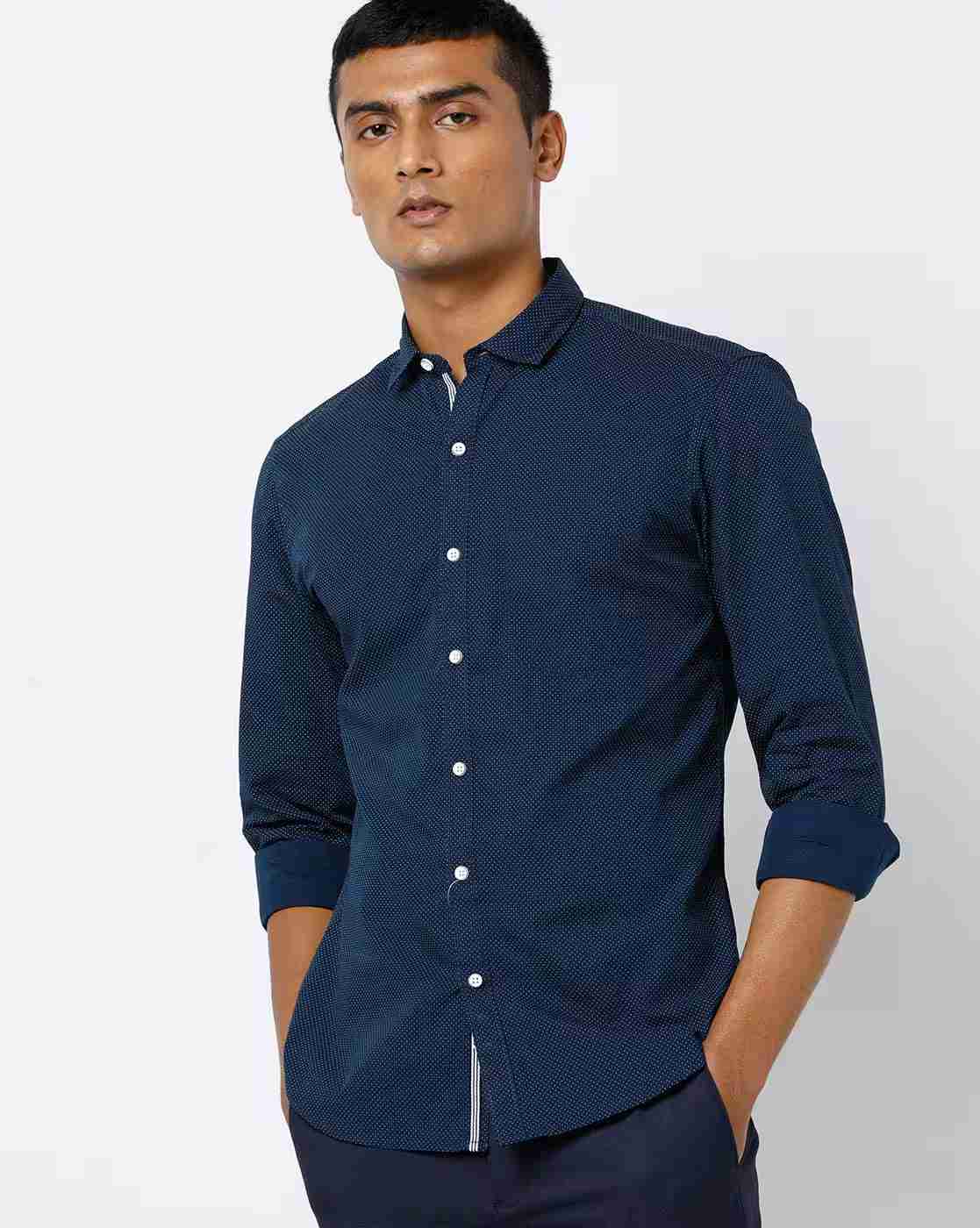 JOHN PLAYERS | Textured Extra-Slim Fit Shirt|0