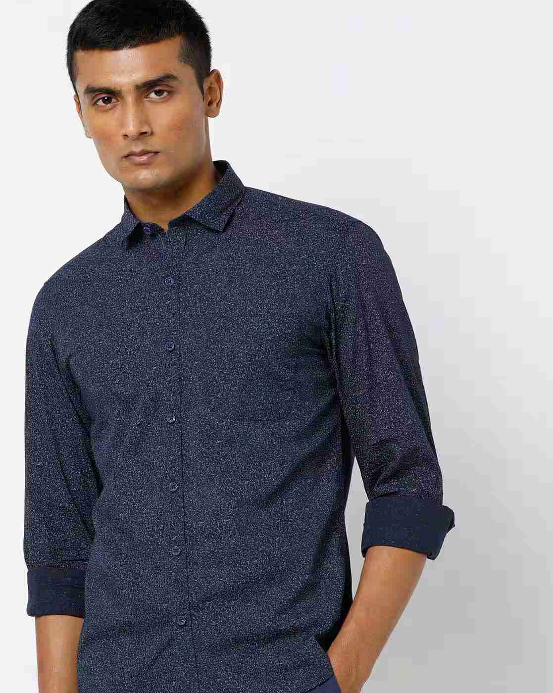 JOHN PLAYERS | Heathered Extra-Slim Fit Shirt|0