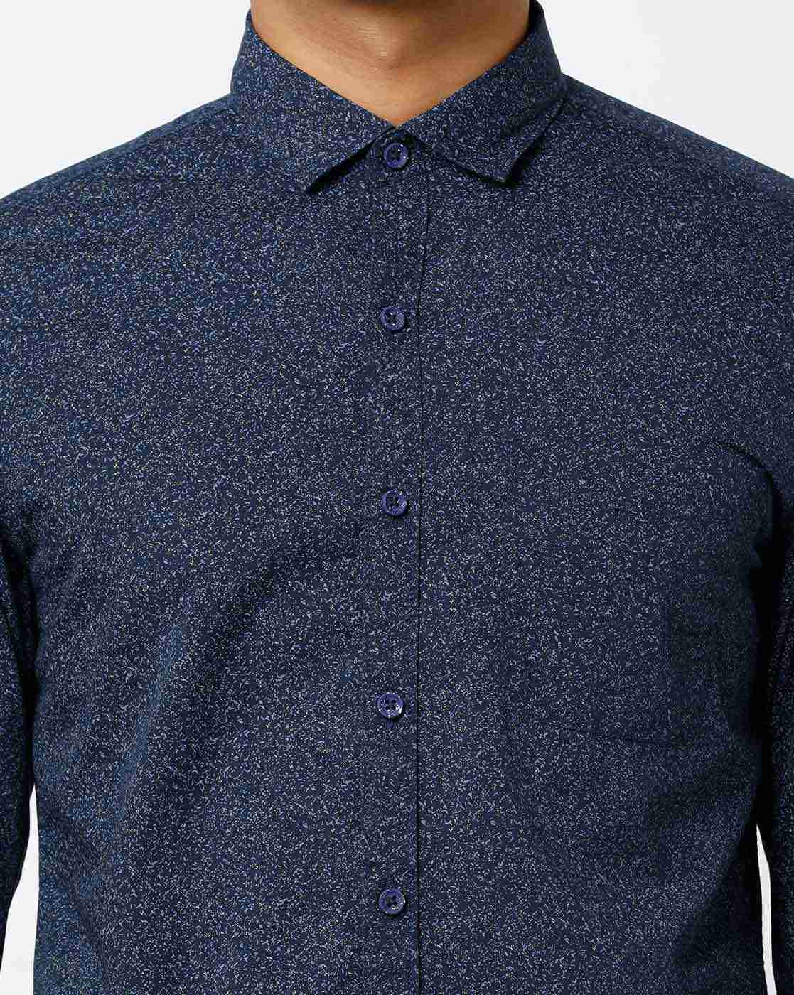 JOHN PLAYERS | Heathered Extra-Slim Fit Shirt|2