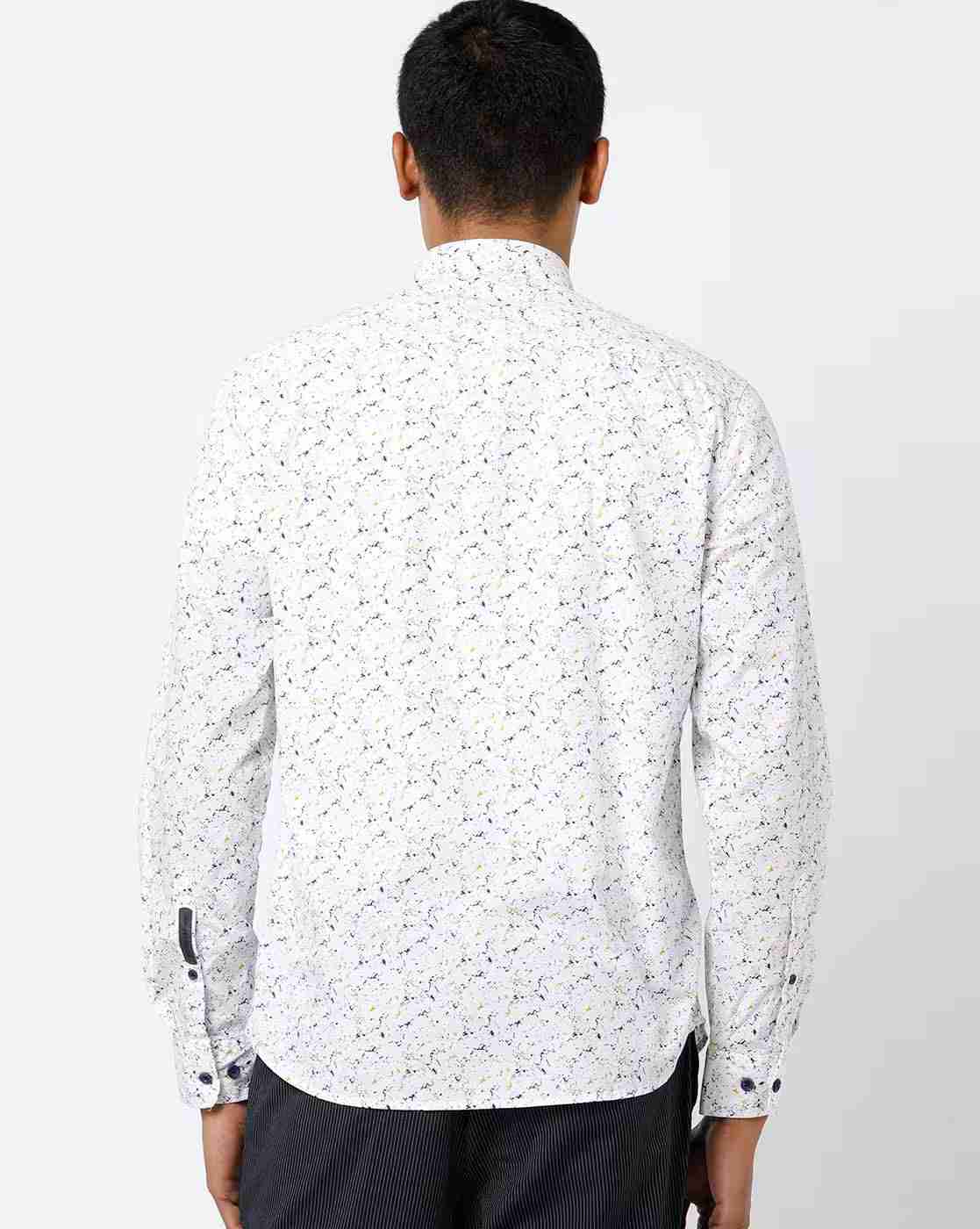 John Players | Printed Extra-Slim Fit Shirt|1