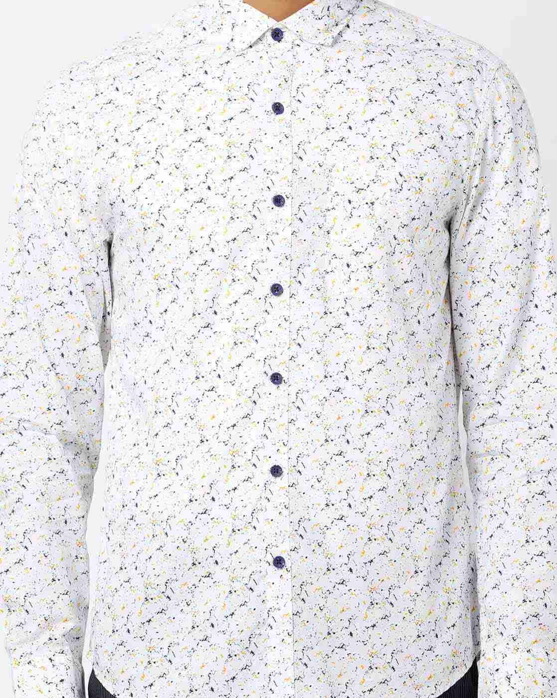 John Players | Printed Extra-Slim Fit Shirt|2