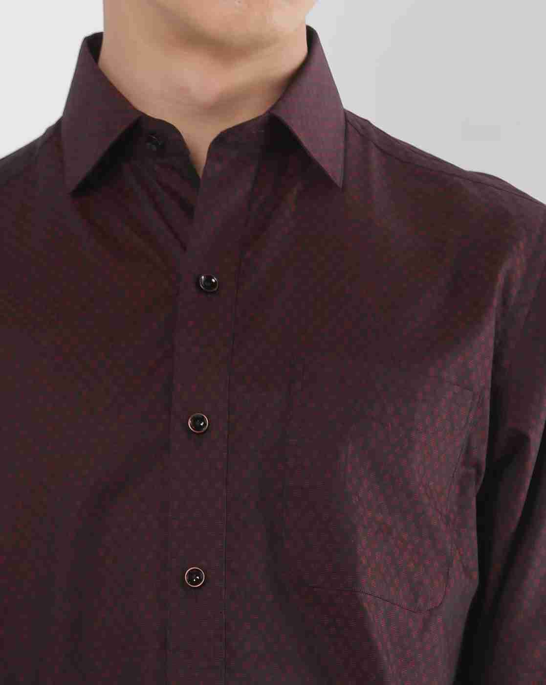 JOHN PLAYERS | Printed Slim Fit Shirt with Patch Pocket|2