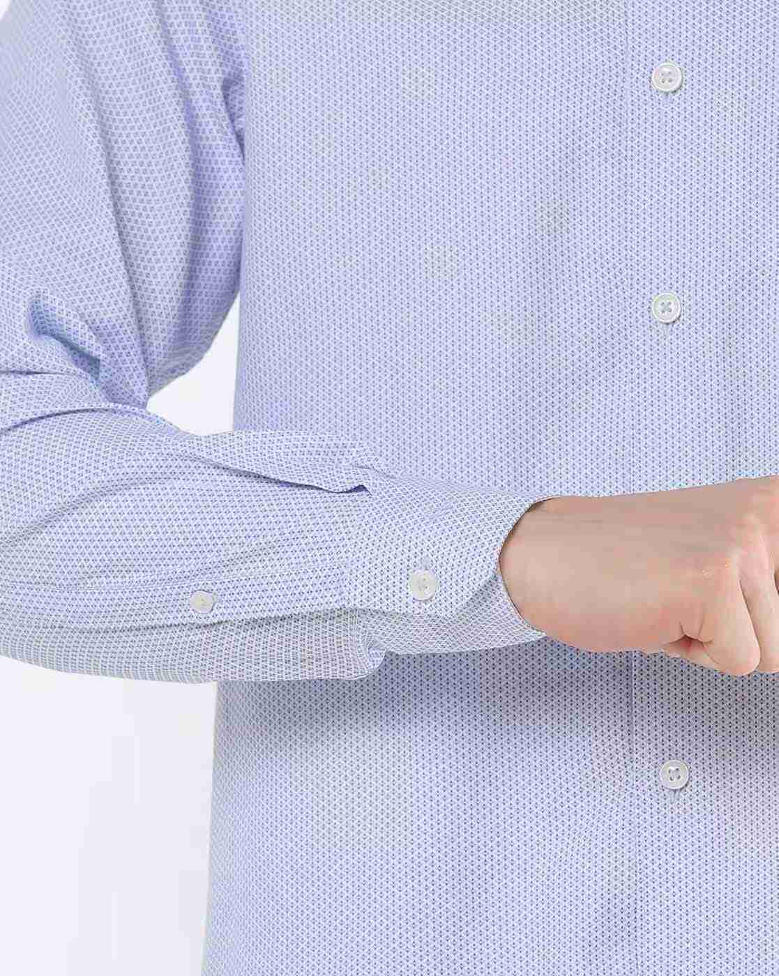 JOHN PLAYERS | Printed Slim Fit Shirt with Patch Pocket|2