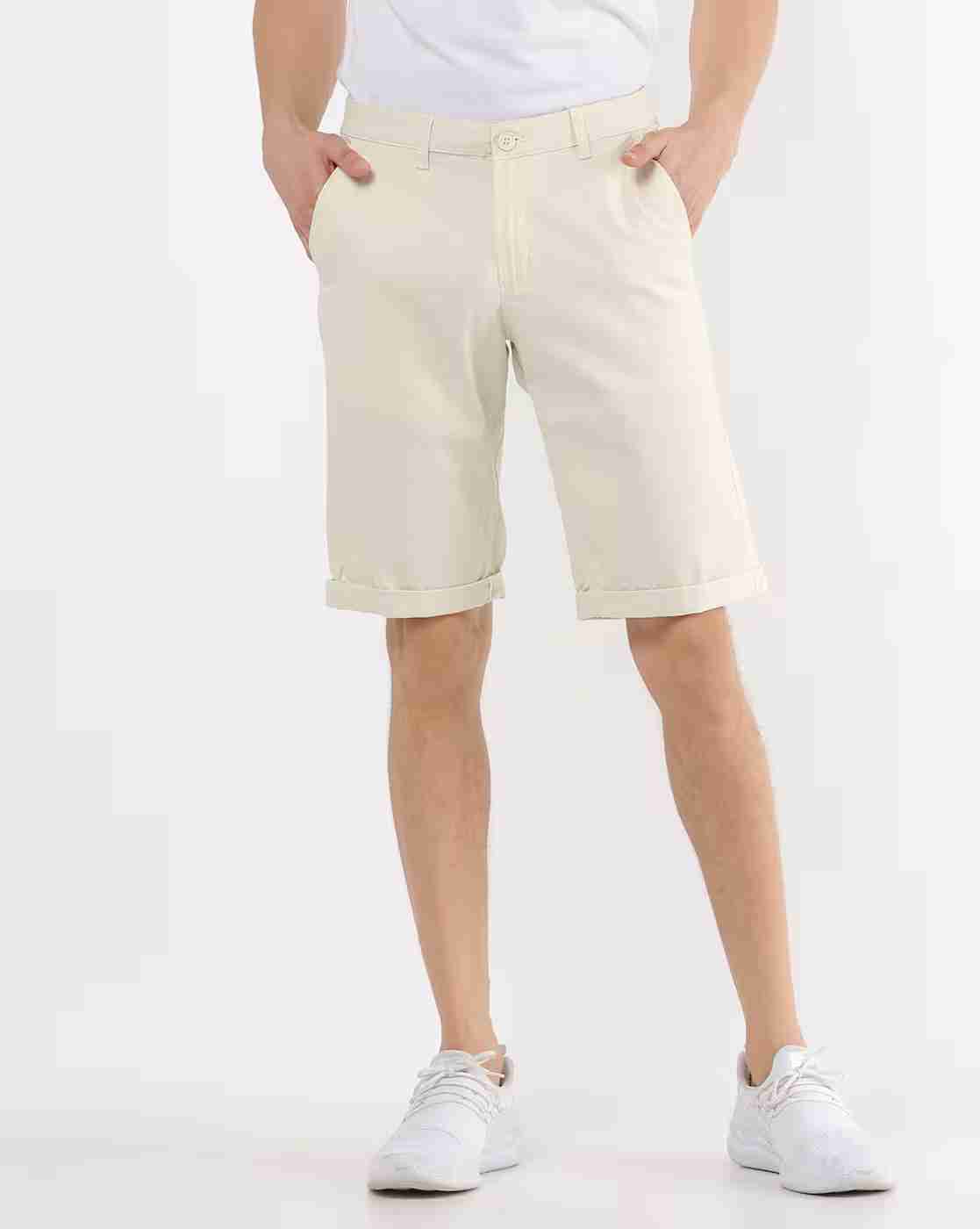 John Players | Slim Fit Flat-Front Shorts|0