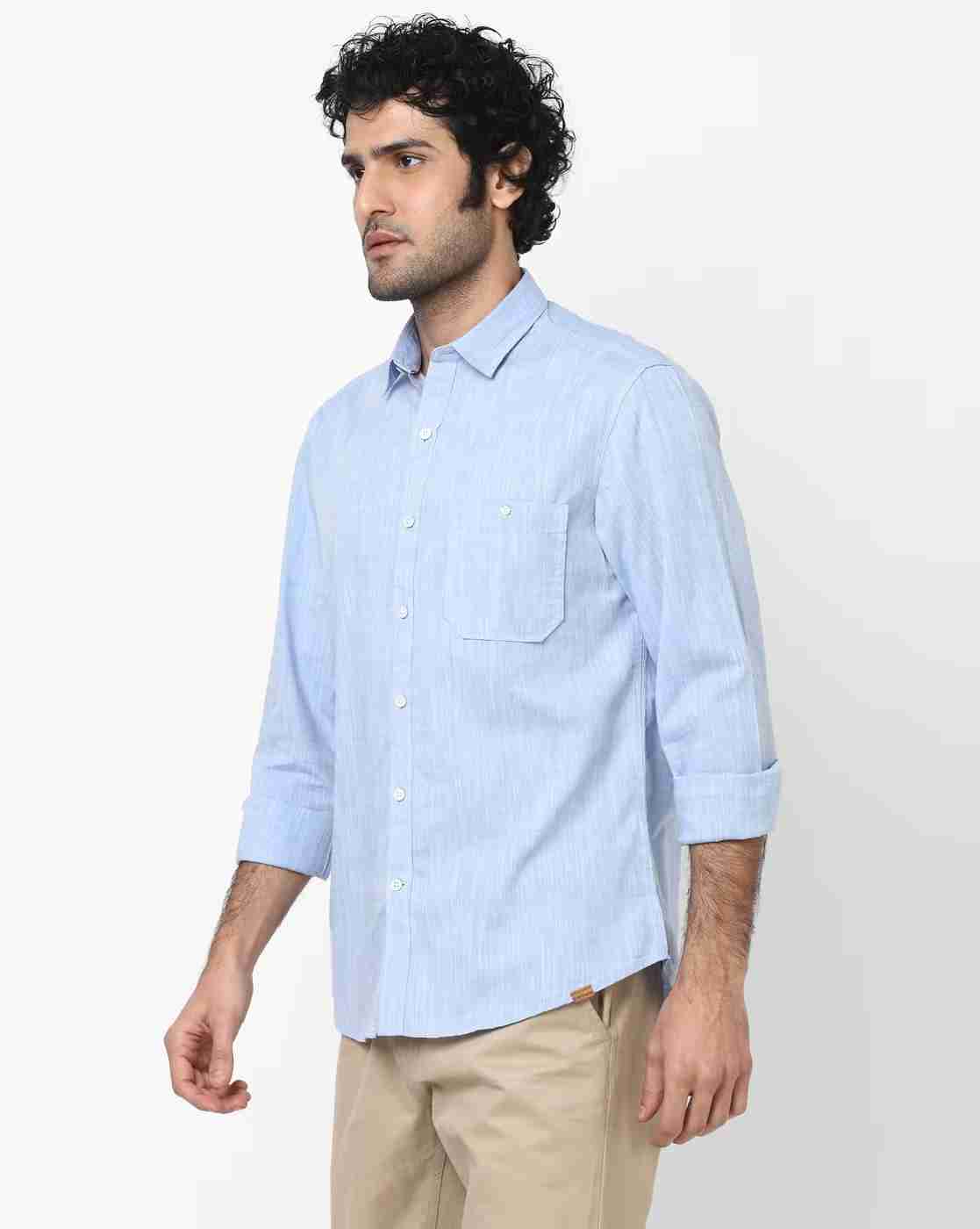 JOHN PLAYERS | Slim Fit Shirt with Patch Pocket|0